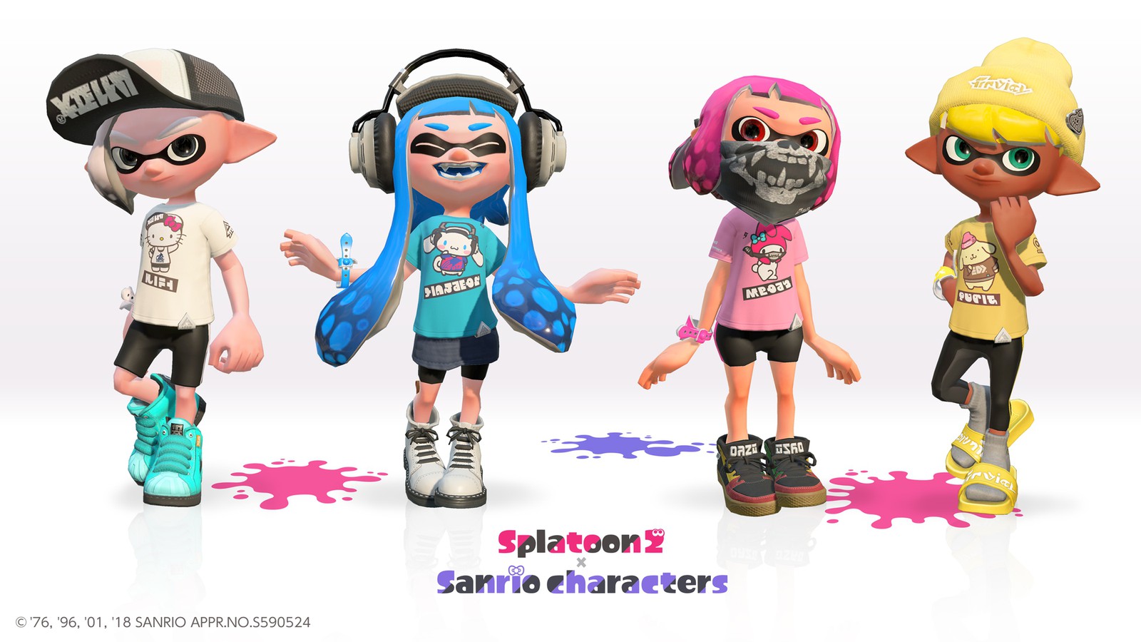 スプラトゥーン2』とサンリオキャラクターズのコラボが決定 