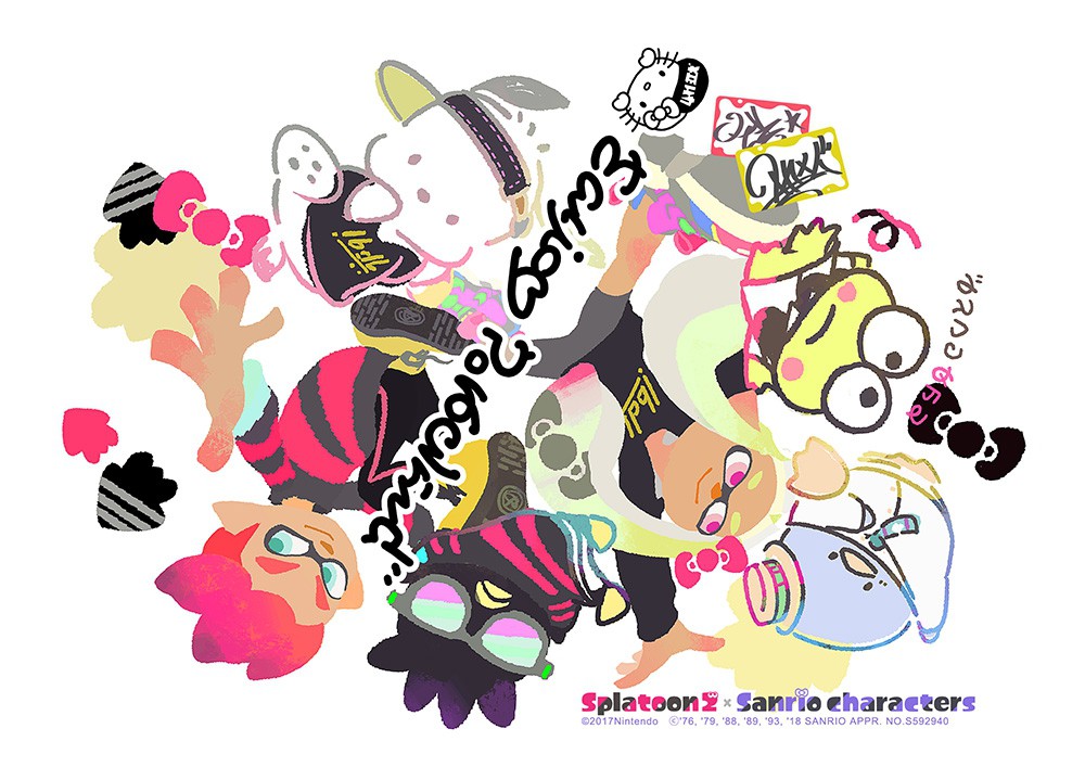 スプラトゥーン2×サンリオキャラクターズ」新しいデザインのコラボ