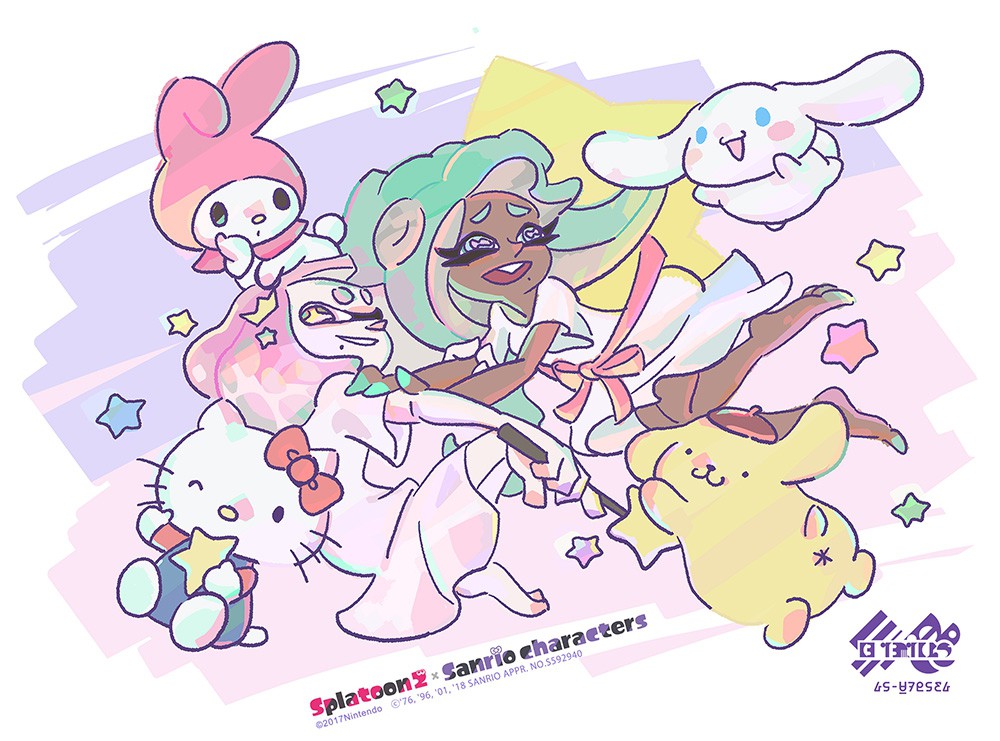 スプラトゥーン2×サンリオキャラクターズ」新しいデザインのコラボ