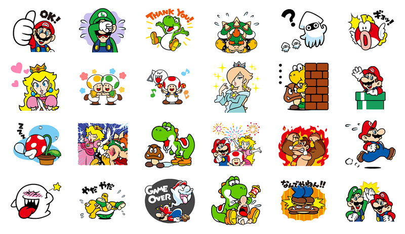 しゃべって動く！ マリオがLINEスタンプに！ | トピックス | Nintendo