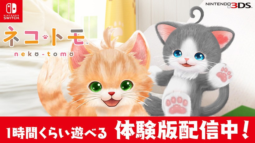 おしゃべりネコと暮らすゲーム『ネコ・トモ』のNintendo Switch版が