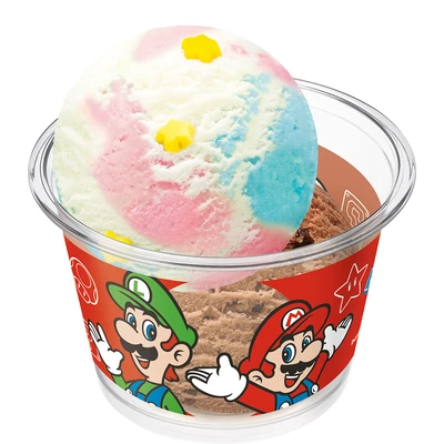 Super Mario X Baskin Robbins helado doble de Super Mario