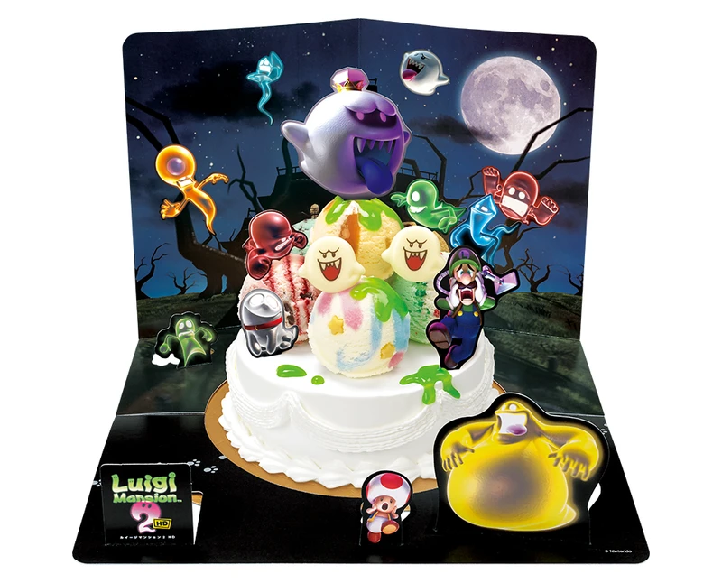 Super Mario X Baskin Robbins Pastel de Luigi's Mansion 2 HD