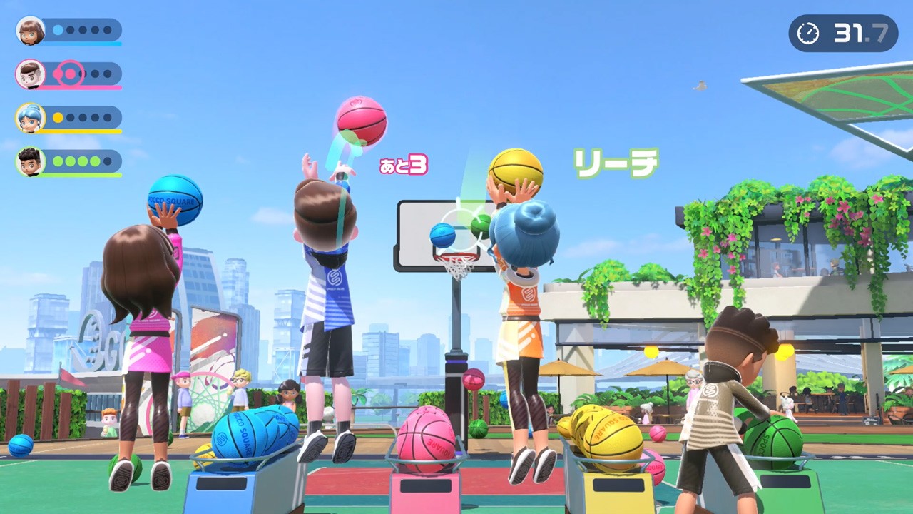 7月10日より『Nintendo Switch Sports』にバスケットボールを無料