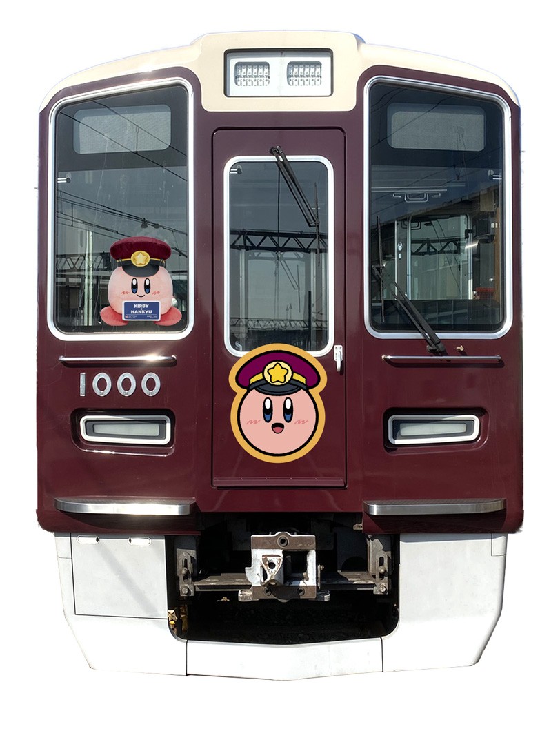 星のカービィ×阪急電車」コラボのラッピング列車「カービィ号」が運行
