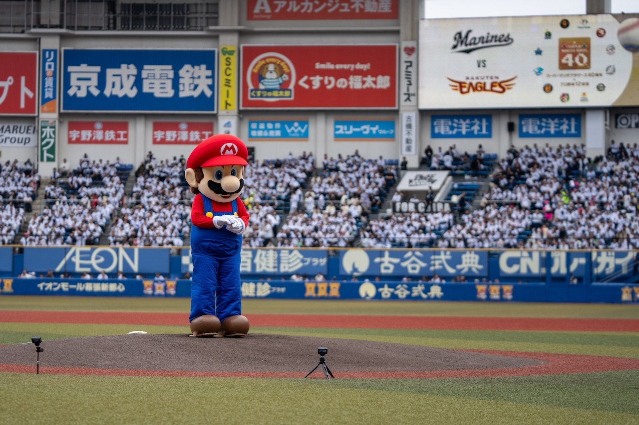 マリオ40周年 × プロ野12球団ベースボールシャツオリックスL